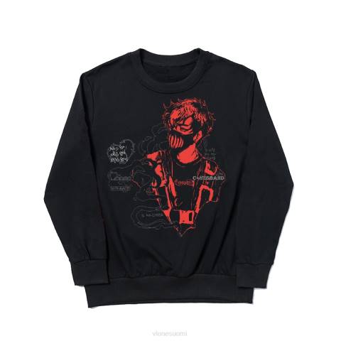 alkuun Vlone ruumismies kaipaa sinua! crewneck collegepaita musta miehet 24N0380