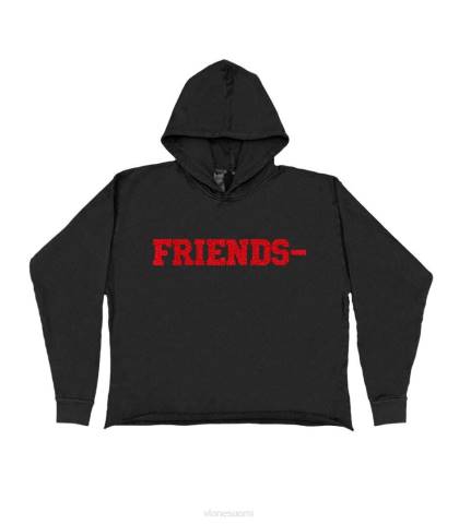 alkuun Vlone chenille friends huppari musta miehet 24N021