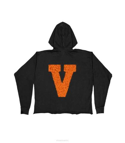 alkuun Vlone chenille-huppari musta/ruskea miehet 24N083