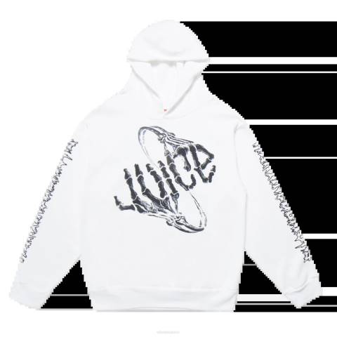 alkuun Vlone juice wrld bones huppari valkoinen miehet 24N05