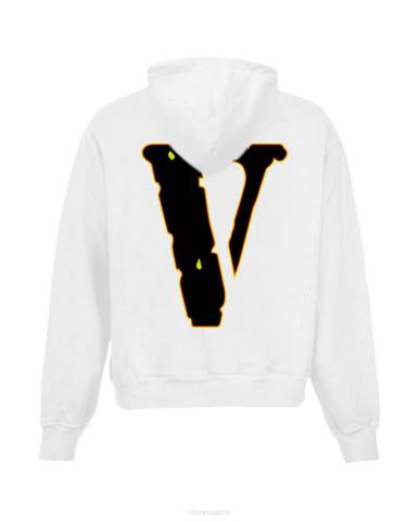 alkuun Vlone juice wrld legend -huppari valkoinen miehet 24N010