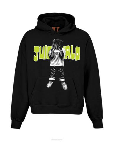 alkuun Vlone juice wrld moty huppari musta miehet 24N011