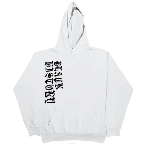 alkuun Vlone musta historiallinen huppari valkoinen miehet 24N043