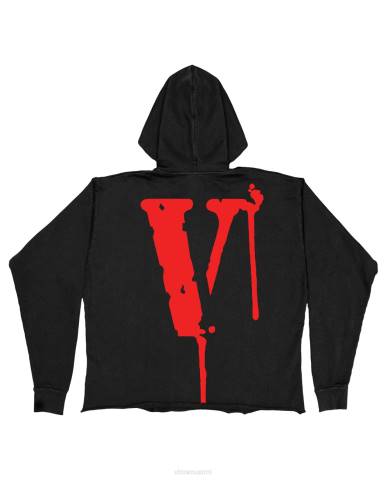 alkuun Vlone naura nyt itke myöhemmin huppari musta miehet 24N037