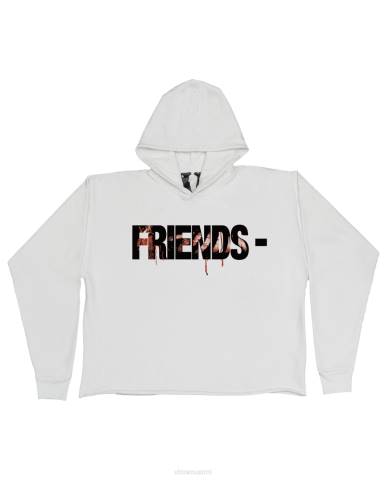 alkuun Vlone pidä viholliset lähellä huppari valkoinen miehet 24N022