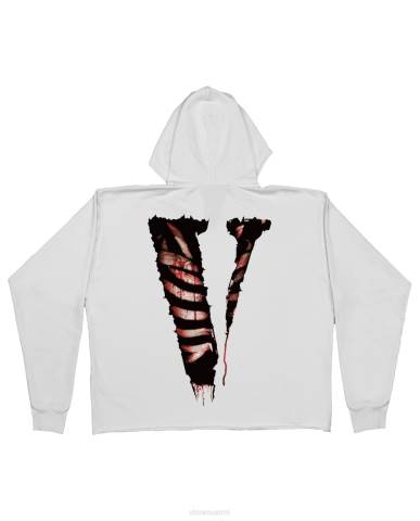 alkuun Vlone pidä viholliset lähellä huppari valkoinen miehet 24N022