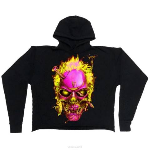 alkuun Vlone pop up purppura houston texas huppari musta miehet 24N091