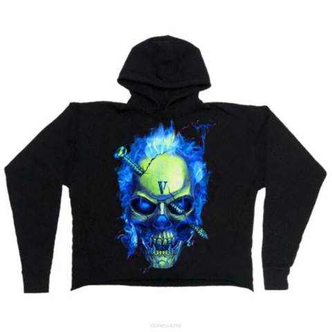 alkuun Vlone pop up sininen houston texas huppari musta miehet 24N090