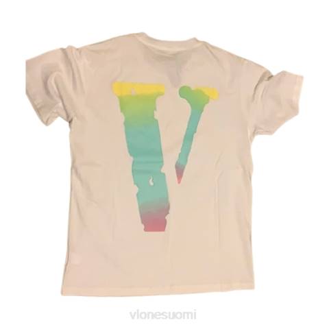 alkuun Vlone Runtz valkoinen puuvillainen t-paita miehet 24N0248