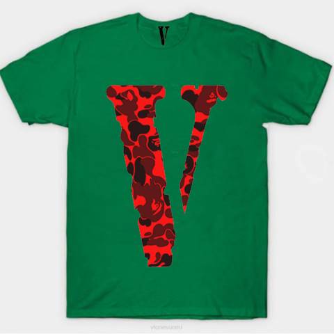 alkuun Vlone camo t-paita miehet 24N0126