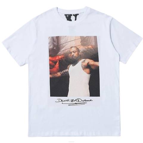 alkuun Vlone death b4 dishonor valkoinen t-paita miehet 24N0204