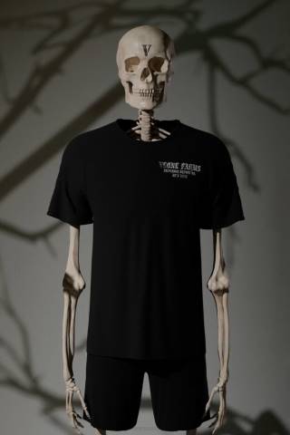 alkuun Vlone demonfire t-paita musta miehet 24N0114