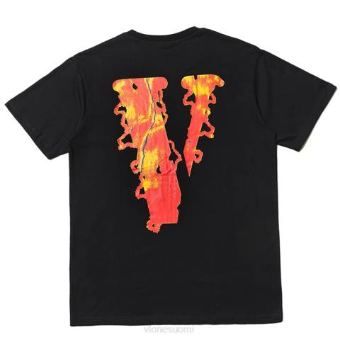 alkuun Vlone flame skull t-paita aikuisille miehet 24N0352
