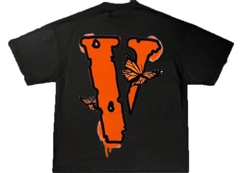 alkuun Vlone juice wrld butterfly t-paita miehet 24N0157