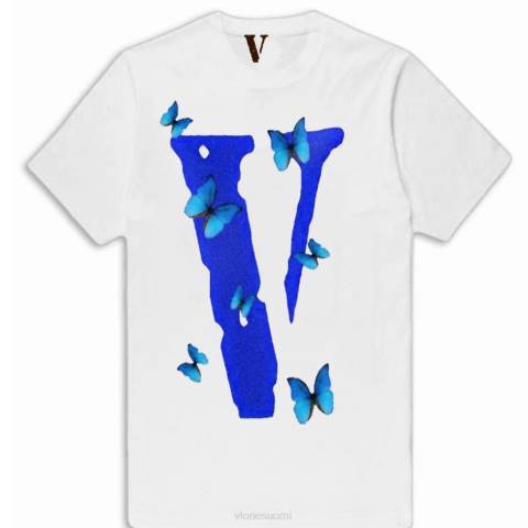 alkuun Vlone juice wrld butterfly t-paita miehet 24N0159