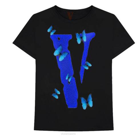 alkuun Vlone juice wrld butterfly t-paita miehet 24N0159
