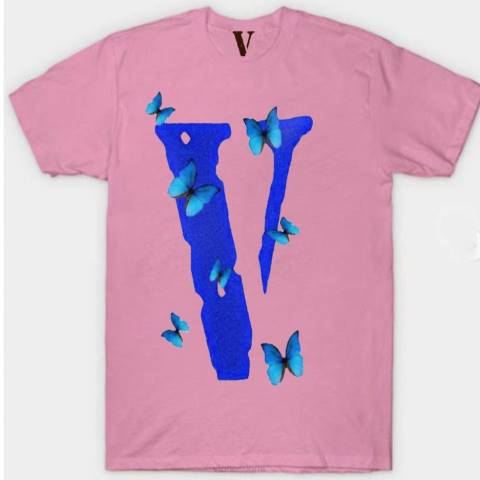 alkuun Vlone juice wrld butterfly t-paita miehet 24N0159