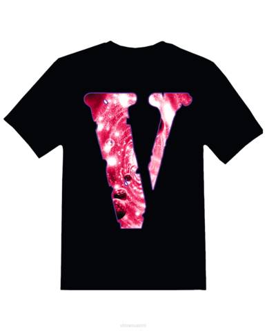 alkuun Vlone juice wrld galaxy basic tee musta miehet 24N0141