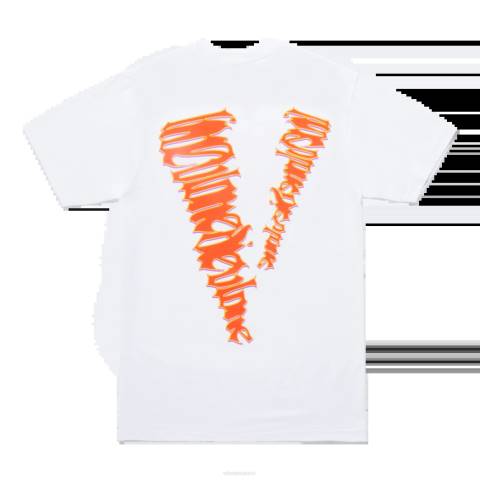 alkuun Vlone juice wrld lumin tee valkoinen miehet 24N0118