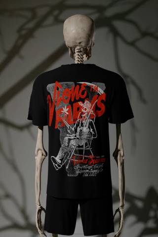 alkuun Vlone liian rento farmer t-paita musta miehet 24N0103