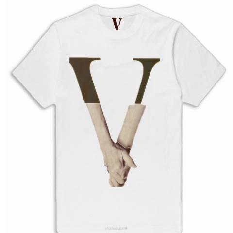 alkuun Vlone love shake hand t-paita miehet 24N0268