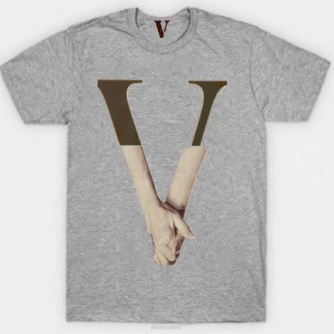 alkuun Vlone love shake hand t-paita miehet 24N0268