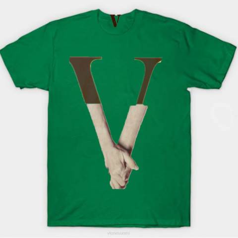 alkuun Vlone love shake hand t-paita miehet 24N0268