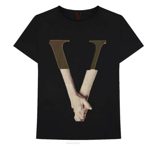 alkuun Vlone love shake hand t-paita miehet 24N0268