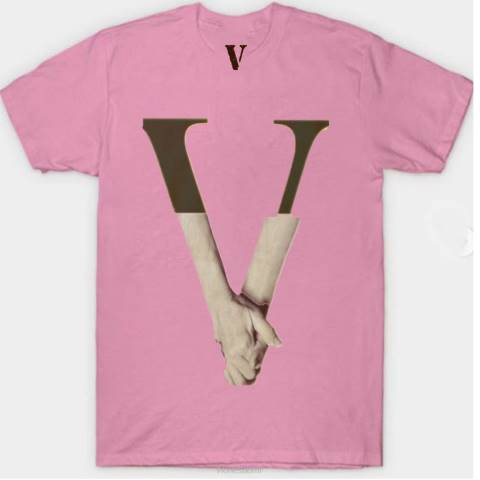 alkuun Vlone love shake hand t-paita miehet 24N0268