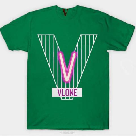 alkuun Vlone mökki palo t-paita miehet 24N0274