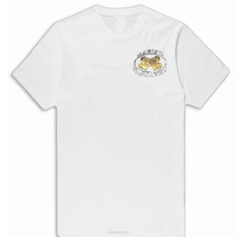 alkuun Vlone marino jalkaväen timanttivalkoinen t-paita miehet 24N0196