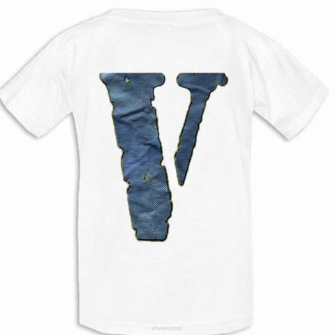 alkuun Vlone marino jalkaväen timanttivalkoinen t-paita miehet 24N0196