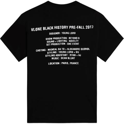 alkuun Vlone musta historiallinen t-paita musta miehet 24N0183