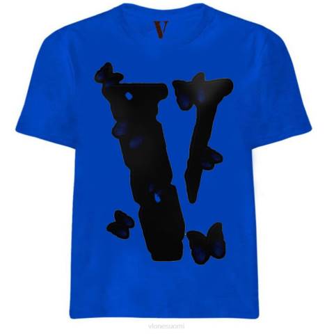 alkuun Vlone musta muotoinen perhonen t-paita miehet 24N0272