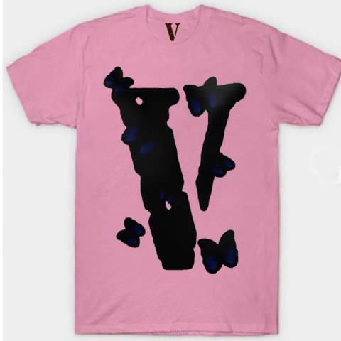 alkuun Vlone musta muotoinen perhonen t-paita miehet 24N0272