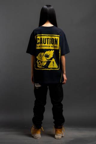 alkuun Vlone musta poliittinen t-paita strassikivistä miehet 24N0111