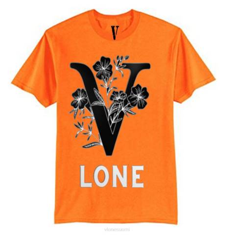 alkuun Vlone mustien kukkien t-paita miehet 24N0292