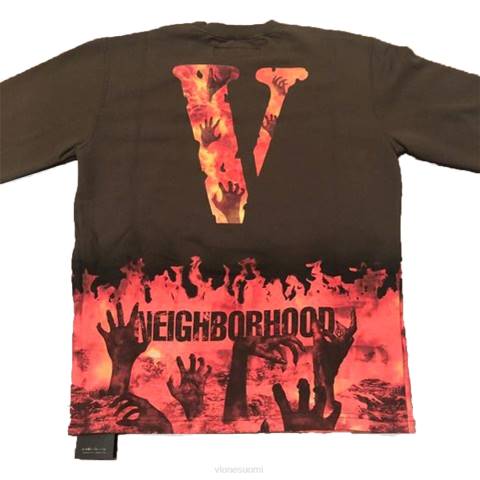 alkuun Vlone naapuruston crewneck t-paita miehet 24N0350