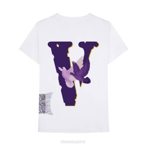 alkuun Vlone nav doves t-paita valkoinen miehet 24N0357