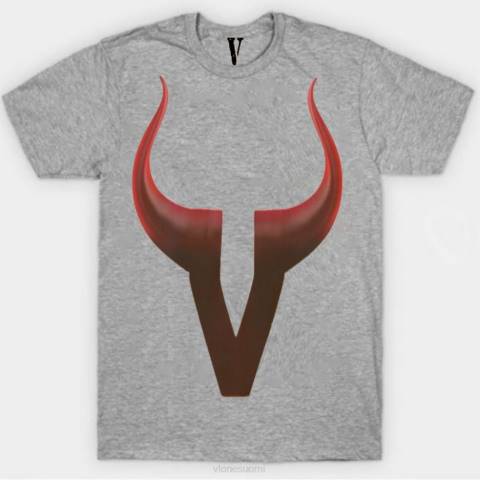 alkuun Vlone paholaisen muotoinen t-paita miehet 24N0300