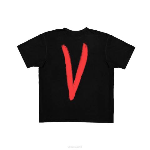 alkuun Vlone pidä minua / vihaa minua t-paita musta miehet 24N0232