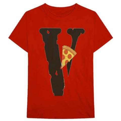 alkuun Vlone pizza slice -logollinen t-paita miehet 24N0303