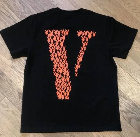 alkuun Vlone playboy bunny face v paita miehet 24N0320