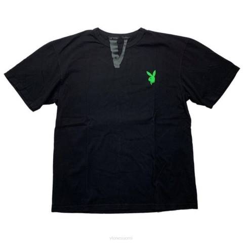 alkuun Vlone playboy carti bunny tee musta miehet 24N0220