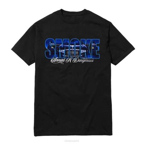 alkuun Vlone pop savu aseistettu n vaarallinen t-paita miehet 24N0349