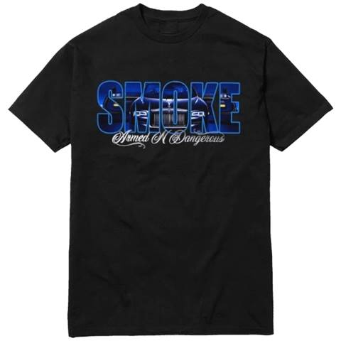 alkuun Vlone pop savuaseistautunut ja vaarallinen t-paita miehet 24N0131