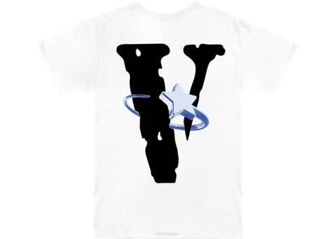 alkuun Vlone pop smoke halo t-paita miehet 24N0339