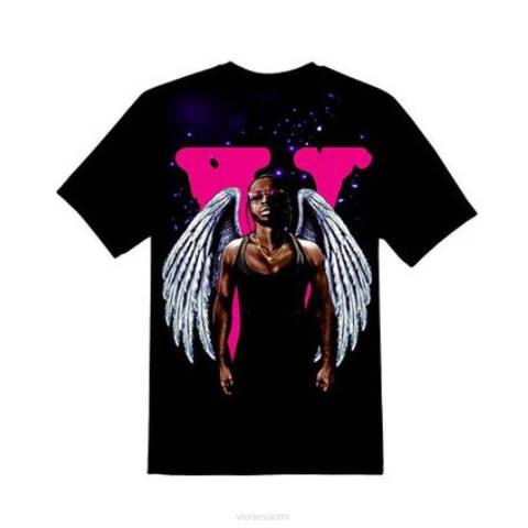 alkuun Vlone pop smoke king of ny t-paita miehet 24N0169