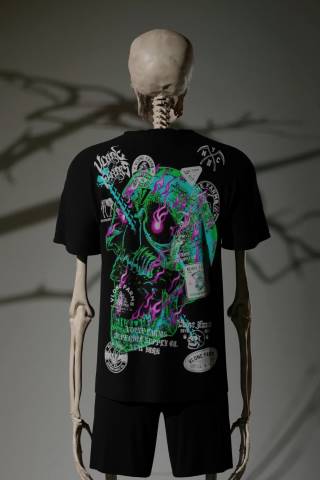 alkuun Vlone puhdas pain t-paita musta miehet 24N097