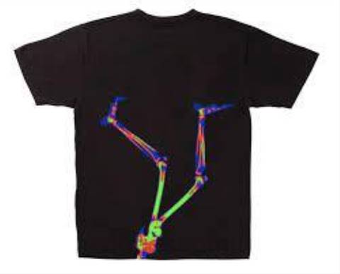 alkuun Vlone röntgenkuvioinen t-paita miehet 24N0355